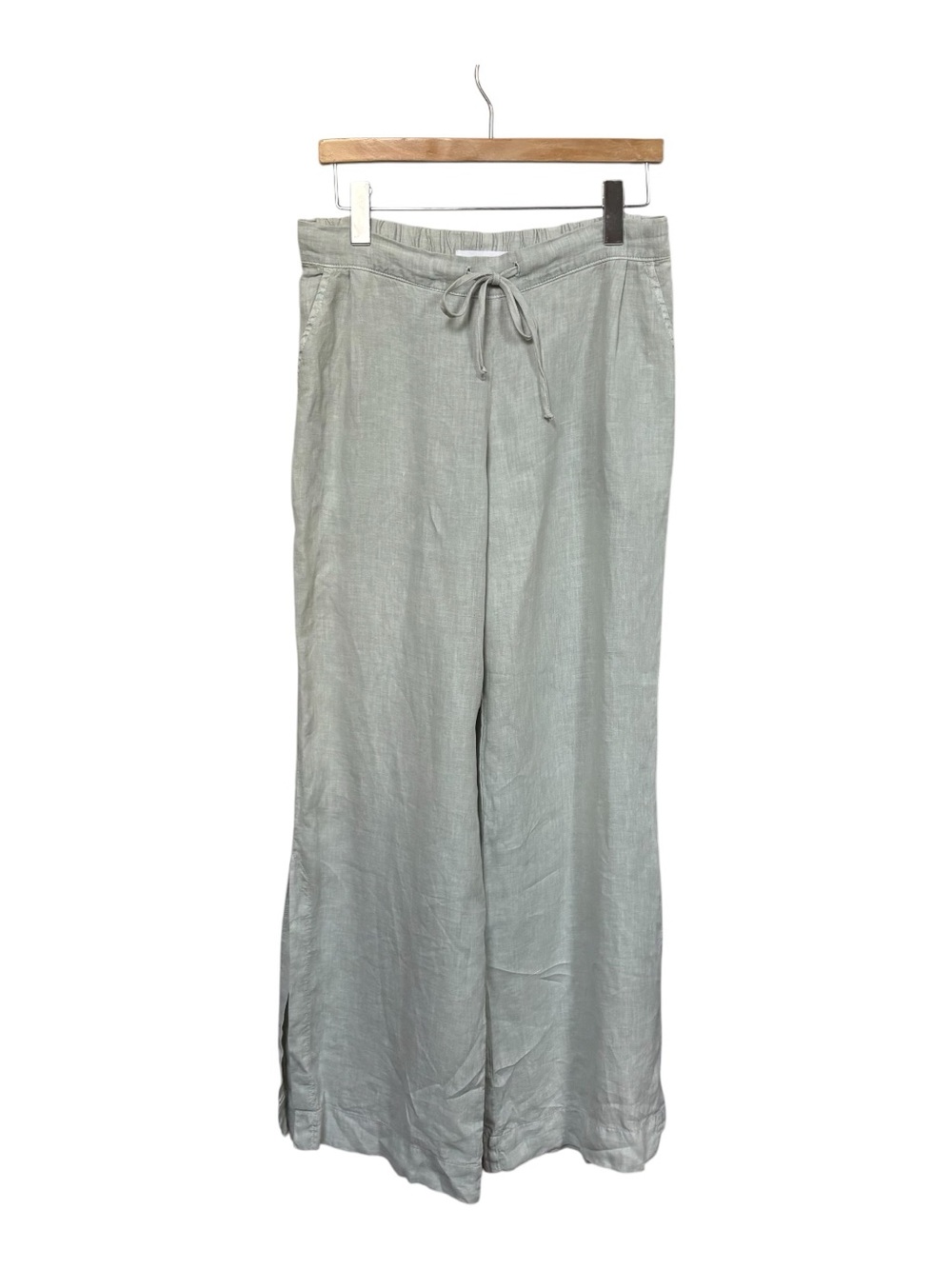 Bella Dahl Wide Leg Side-Slit Linen Pants